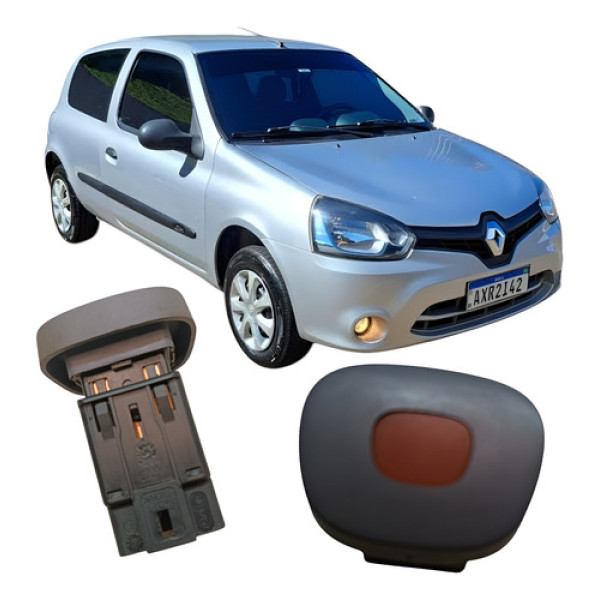Botão Pisca Alerta Renault Clio #12.707 Cx121 Preto
