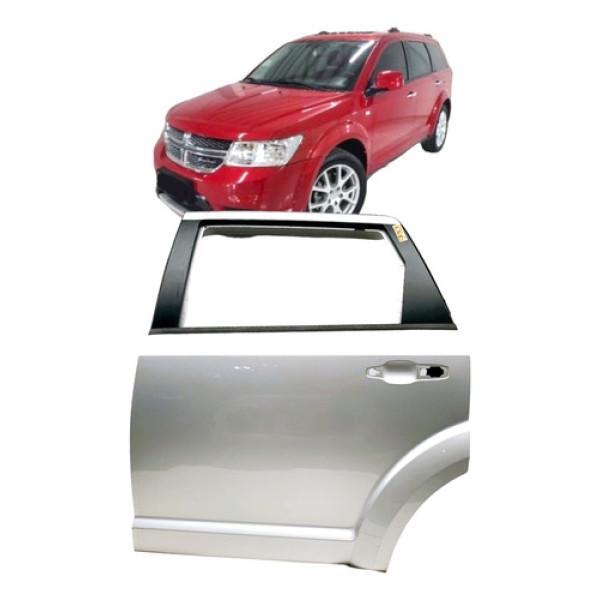 Porta Traseira Esquerda Dodge Journey E Fiat Freemont Traseira Esquerdo Prateado