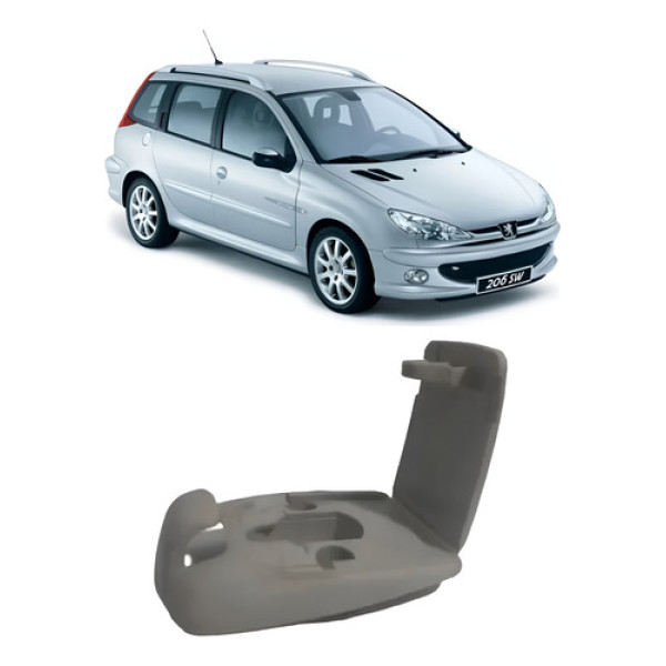 Suporte Gancho Teto Peugeot 206 207 Sw Escapade Cinza