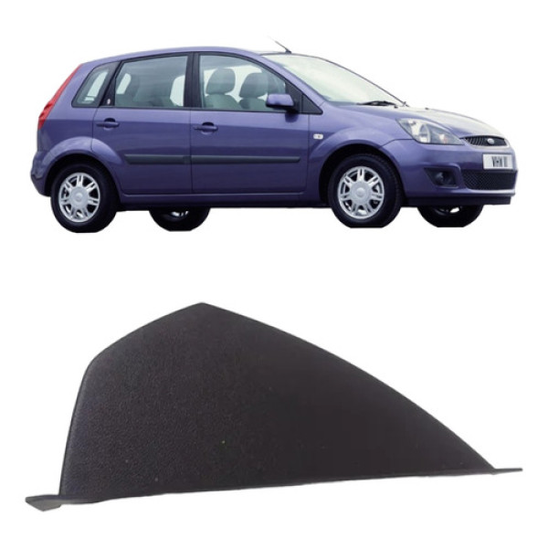 Acab Lateral Capa Painel Fiesta 04/12 Lado Esquerdo Preto