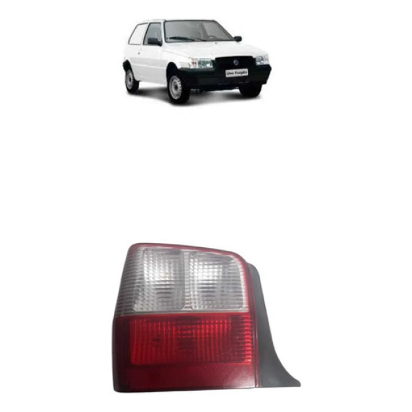 Lanterna Traseira Esquerda Fiat Uno 2004 A 2013 Esquerdo/motorista Vermelho