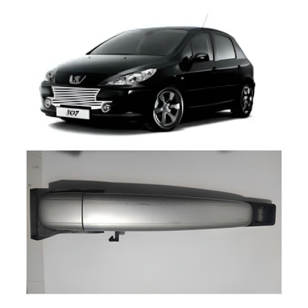 Maçaneta Externa Traseira Esquerda Peugeot 307 2010 Usada Cinza