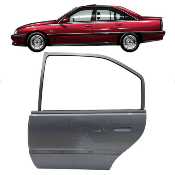 Porta Traseira Omega 1991 1992/1998 Esq Branca Traseira Esquerdo Cinza