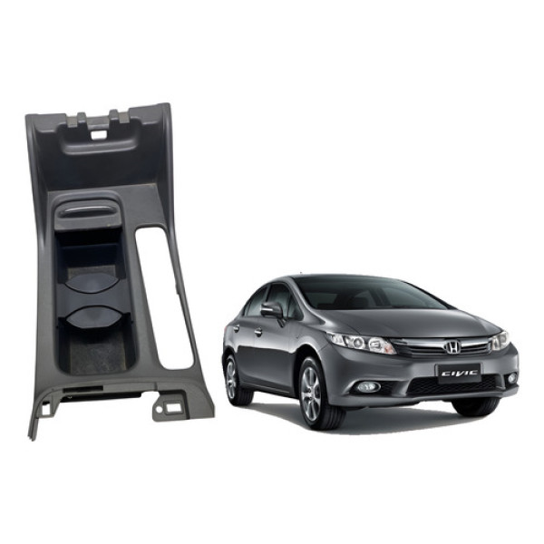 Console Porta Copos Honda Civic Lxs 2013/2014 Preto