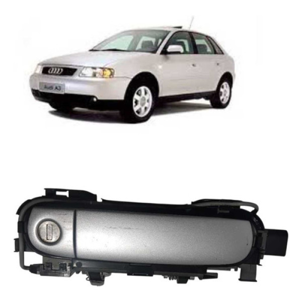 Maçaneta Externa Audi A3 2000 2001 2002 Dianteira Esquerda Preto Dianteira