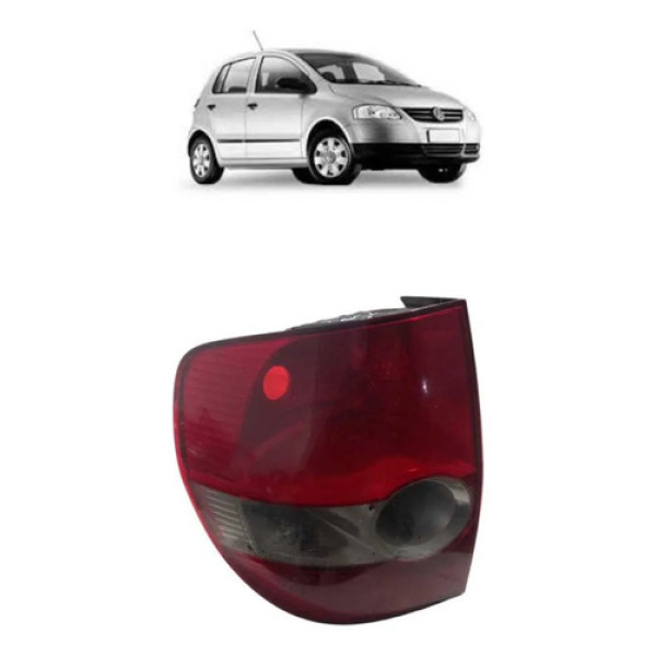 Lanterna Traseira Esquerda Volkswagen Fox 2004/2010 Esquerdo/motorista Vermelho