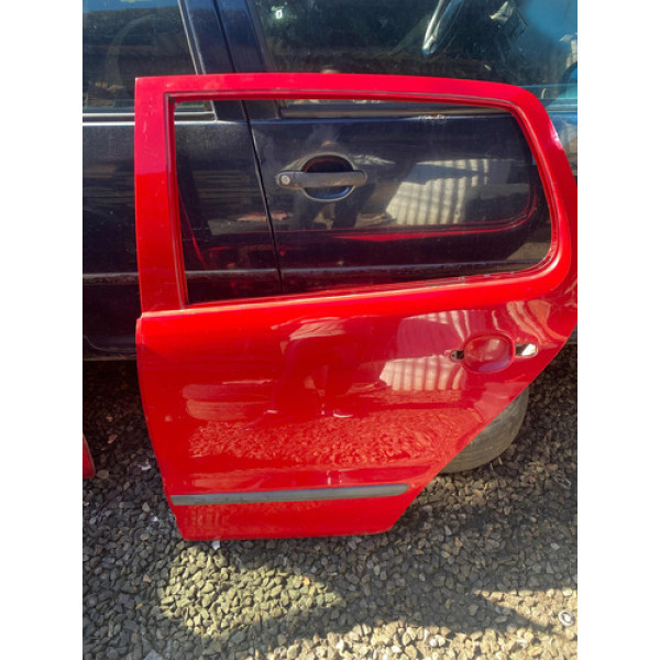 Porta Traseira Esquerda Volkswagen Fox 2009 Traseira Esquerdo Vermelho