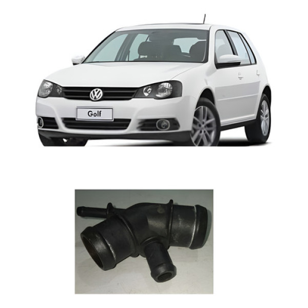Conexão Fluxo De Água Vw Golf Bora Audi A3 087223 Preto