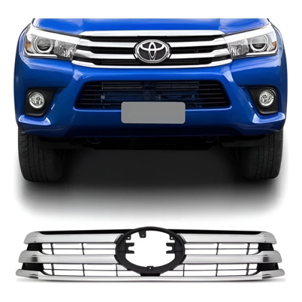 Grade Cromada Toyota Hilux 2016 2017 2018 Brilhante
