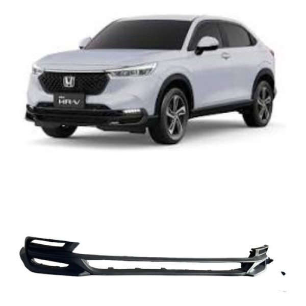Spoiler Inferior Dianteiro Parachoque Honda Hrv 2022 23 2024 Preto