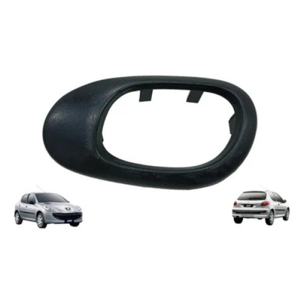 Moldura Maçaneta Interna Peugeot 207 2012 Direita Preto