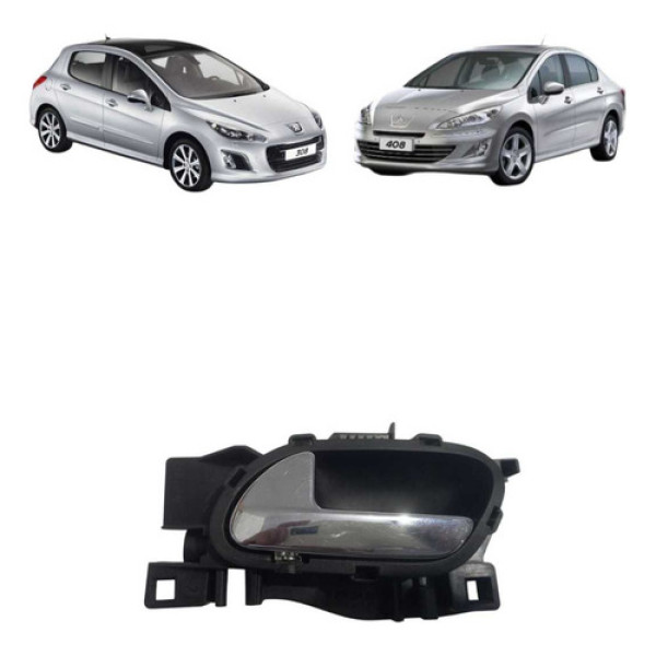 Maçaneta Interna Esquerda Citroen C4 Peugeot 308 408 2012 Preto