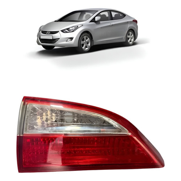 Lanterna Direita Tampa Hyundai Elantra 2012 Detalhe Direito/passageiro Verde-escuro