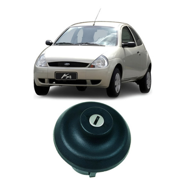 Tampa Tanque Combustível Ford Ka 1997 Sem Chave Preto 1997