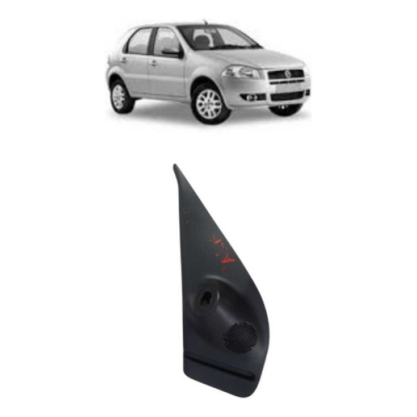 Moldura Interna Retrovisor Esq. Fiat Palio 2008 /2010 Preto. Preto