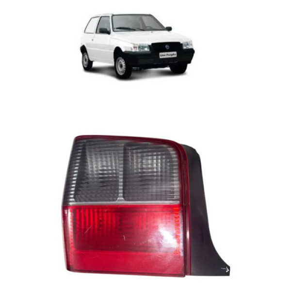 Lanterna Fumê Traseira Esquerda Fiat Uno 2004 A 2013 Esquerdo/motorista Vermelho