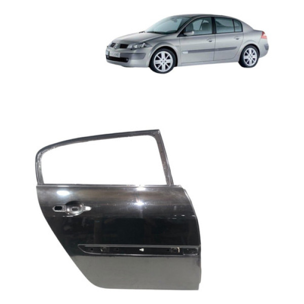 Porta Traseira Direita Renault Megane Sedan 2007 2008 2013 Traseira Direito Preto