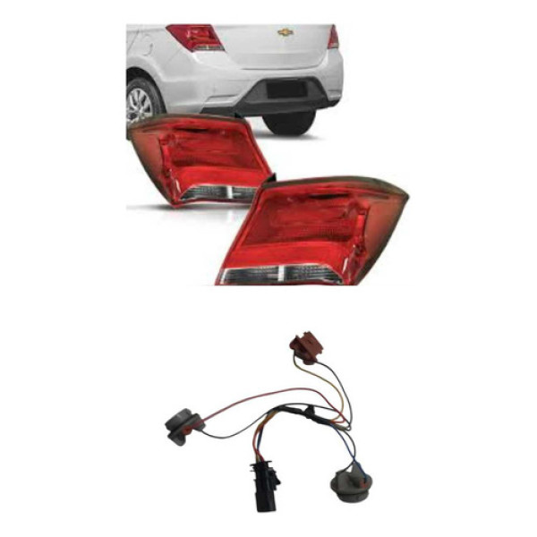 Soquete Lanterna Traseira Chevrolet Prisma 2017 Ambos Lados Trtaseiro
