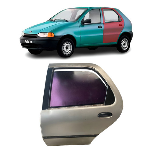 Porta Traseira Esquerda Fiat Palio 1998  Traseira Esquerdo Prateado