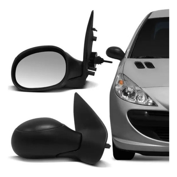 Retrovisor Manual Lado Esquerdo 206 Ano 2001 02 03 04 A 2011