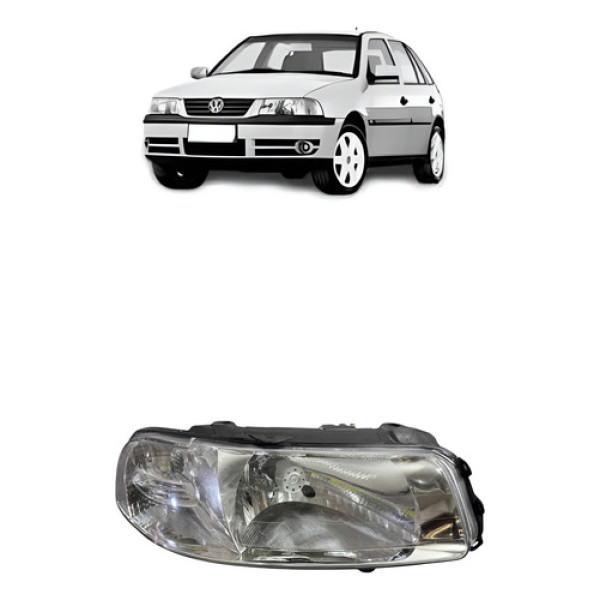 Farol Lado Direito Gol G3 2001 2002 2003 Foco Simples Direito/passageiro