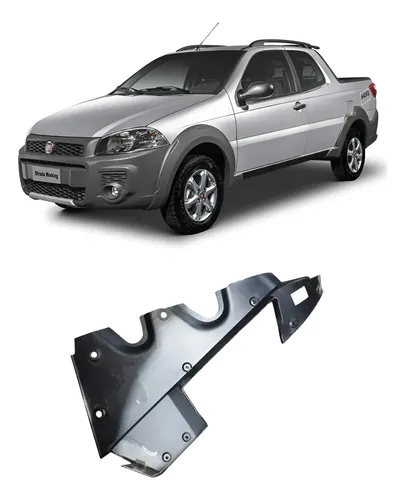 Moldura Coluna Fiat Strada Lado Direito 2015 2016 A 2018 Preto