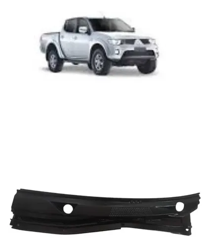 Grade Churrasqueira Esq Mitsubishi L200 Triton 06-15 Detalhe Preto Fosco