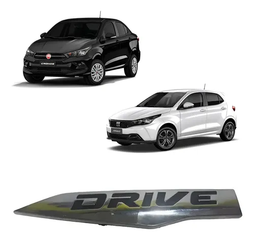 Emblema Paralamas Esquerdo Drive Fiat Argo Cronos Prateado