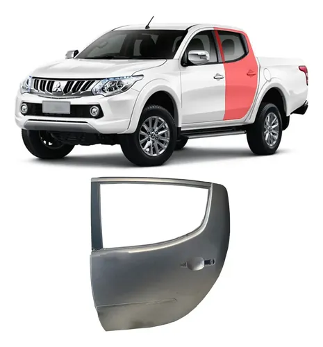 Porta Traseira Esquerda L200 Triton 2015 Traseira Esquerdo Cinza