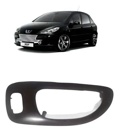 Moldura Maçaneta Peugeot 307 Traseira Direita 09/10 Marron Marron Traseira