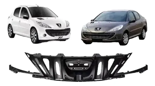 Armadura Reforço Para Choque Superior Peugeot 207 2007 2013 Preto