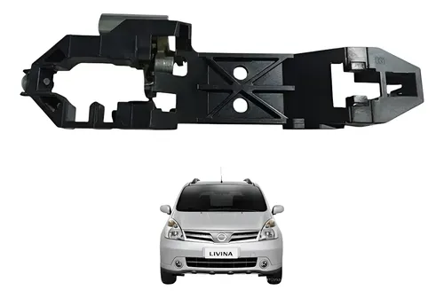 Suporte Maçaneta Ext Diant Direita Nissan Livina 2009 A 2014 Preto Dianteira/traseira