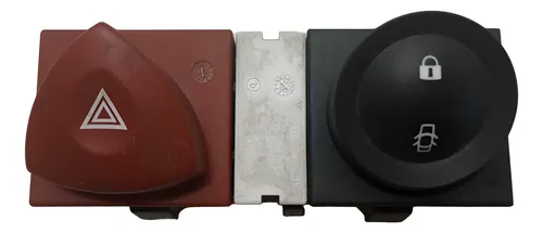 Comando/botao Pisca Alerta/trava Portas Megane 07/13 Vermelho