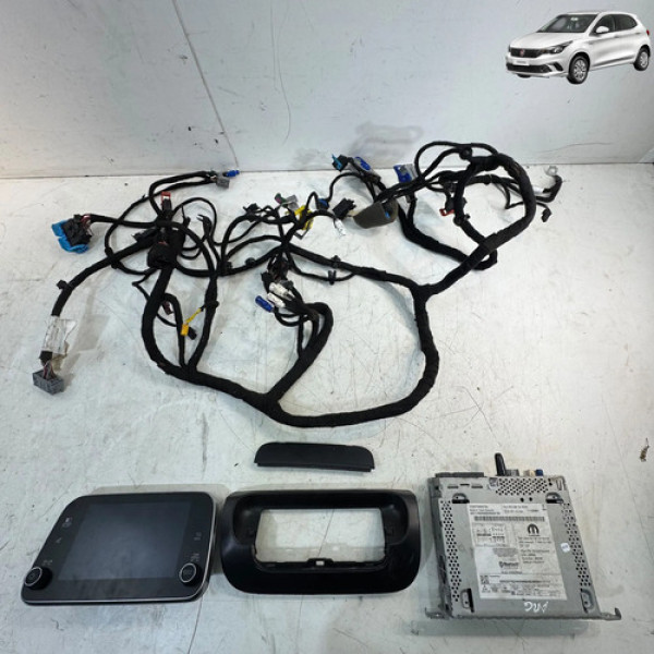 Multimídia Fiat Argo 2018 2021 Rádio Completo Chicote Preto