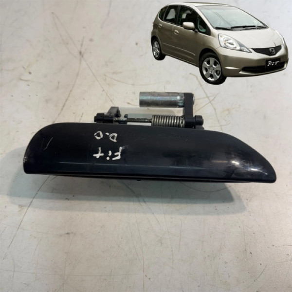 Maçaneta Porta Dianteira Direita Honda Fit 1.5 2009 A 2014 Preto Dianteira