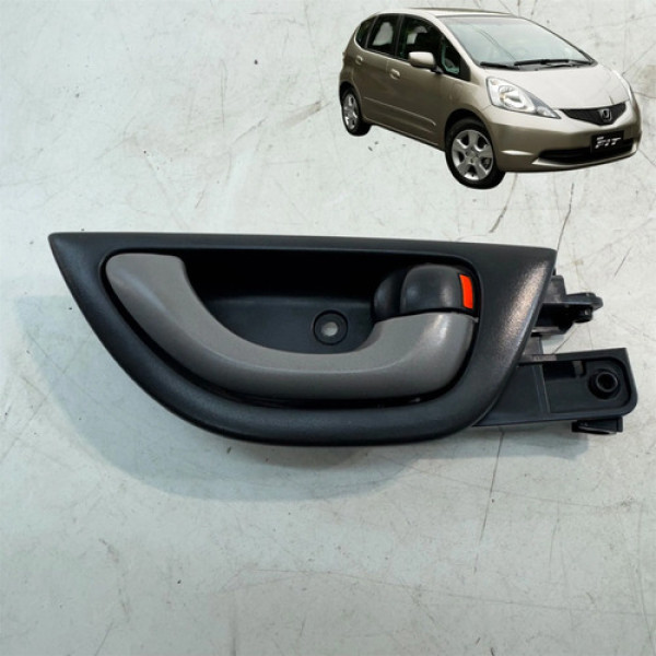 Maçaneta Porta Dianteira Direita Honda Fit 2009 A 2014 Preto Dianteira
