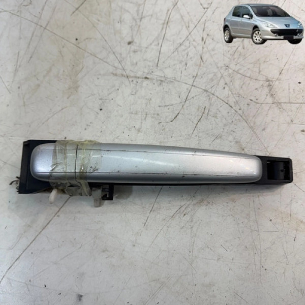 Maçaneta Externa Traseira Esquerda Peugeot 307 2007 2012 Cinza Traseira