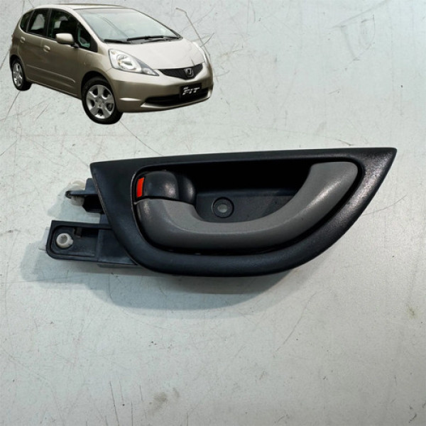 Maçaneta Porta Traseira Esquerda Honda Fit 1.5 2009 A 2014 Preto Traseira