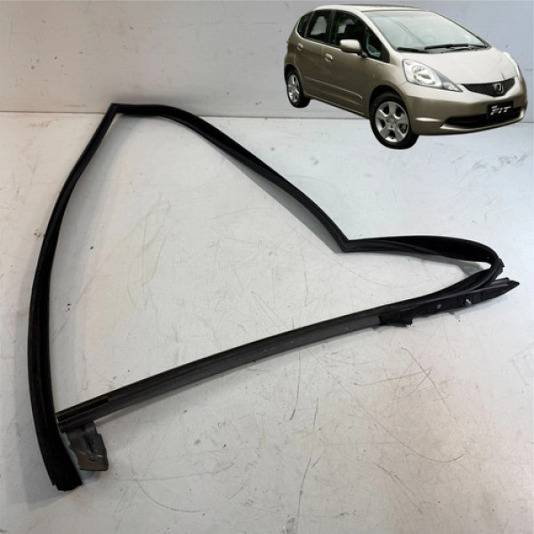 Borracha Guia Vidro Traseiro Direito Honda Fit 1.5 2009 2014 Preto