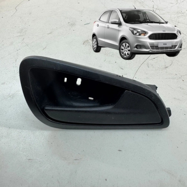 Maçaneta Porta Dianteira Direita Ford Ka 1.0 2015 A 2018 Preto Dianteira