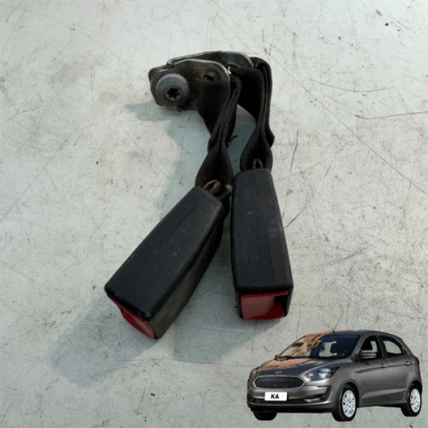Engate Trava Cinto Segurança Traseiro Ford Ka 2015 A 2021 Preto