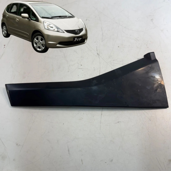 Moldura Friso Porta Traseiro Esquerdo Honda Fit 2009 A 2014 Preto