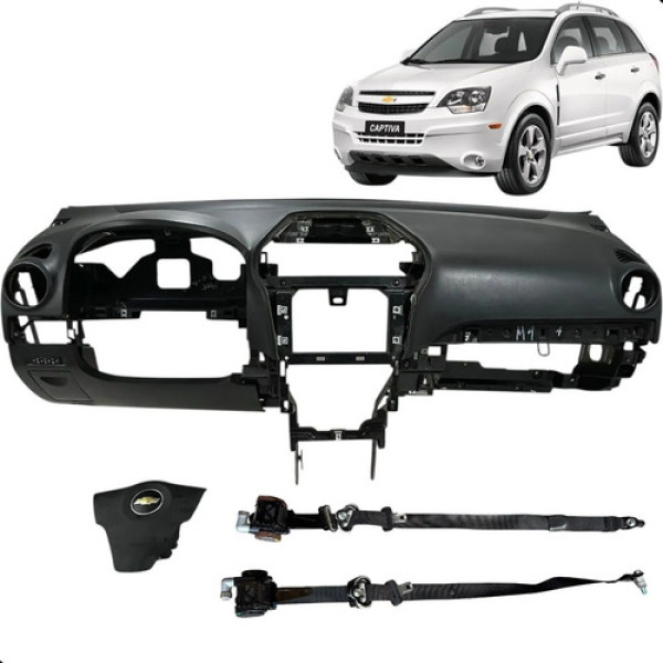 Kit Airbag Captiva 2009 2010 2011 2012 Sem Módulo Preto