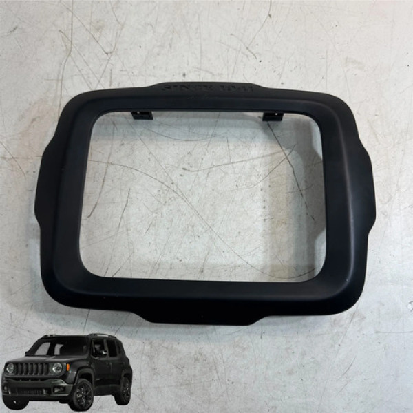 Moldura Multimídia Central Jeep Renegade 2017 A 2019 Preto