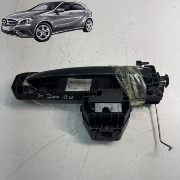 Maçaneta Porta Dianteira Esquerda Mercedes A200 2014 2017 Preto Dianteira