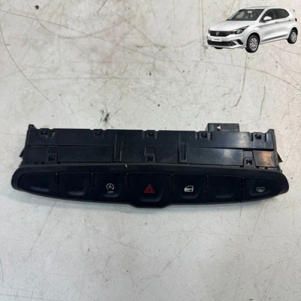 Botão Comando Pisca Alerta Fiat Argo 1.0 3cc 2018 A 2021 Preto