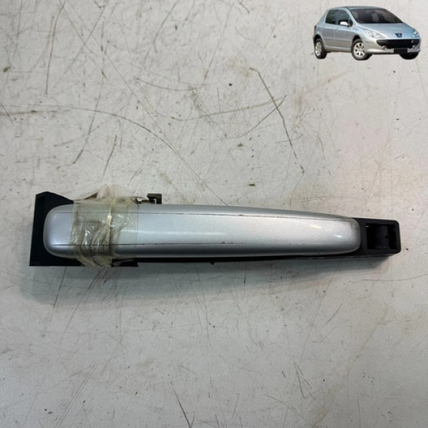 Maçaneta Externa Traseira Direita Peugeot 307 2009 2012 Cinza Traseira