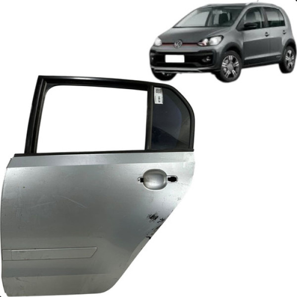Porta Traseira Esquerda Volkswagen Up 2014 A 2021 C5818 Traseira Esquerdo Prateado