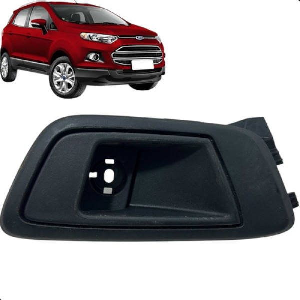 Maçaneta Porta Ecosport 2014 2015 2016 2017 Traseira Esq Preto Traseira