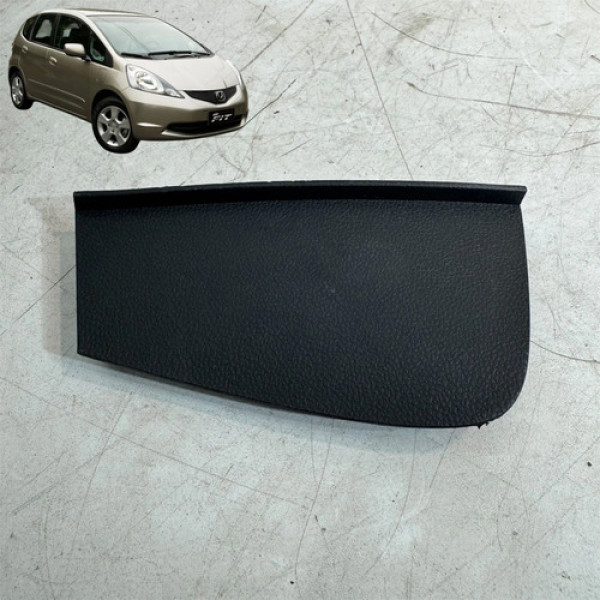 Acabamento Lateral Esquerdo Painel Central Honda Fit 2009 Preto Animal Print